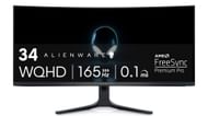 The Alienware 34" Curved Gaming Monitor features a WQHD resolution along with a 165hz refresh rate (Image via Dell)